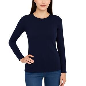Susana Monaco Midnight Crew Neck Long Sleeve Top NWT Women’s Small Stretchy